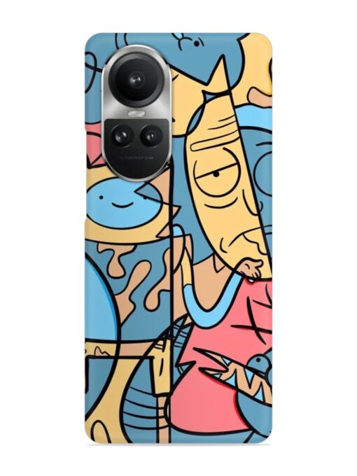 Silly Face Doodle Snap Case for Oppo Reno 10 Pro (5G) Zapvi