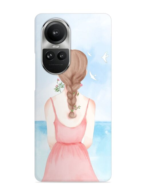 Watercolor Girl Vector Snap Case for Oppo Reno 10 Pro (5G) Zapvi