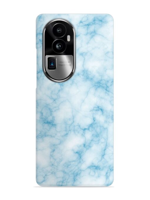 Blue White Natural Marble Snap Case for Oppo Reno 10 Pro Plus (5G) Zapvi