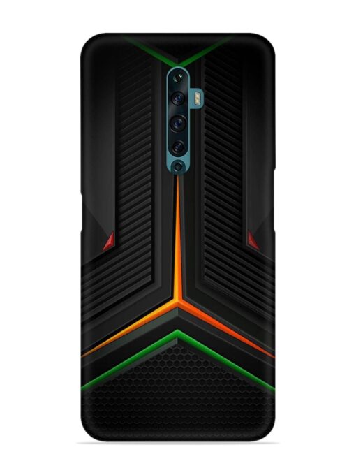 Orange Triangle Light Snap Case for Oppo Reno 2F Zapvi