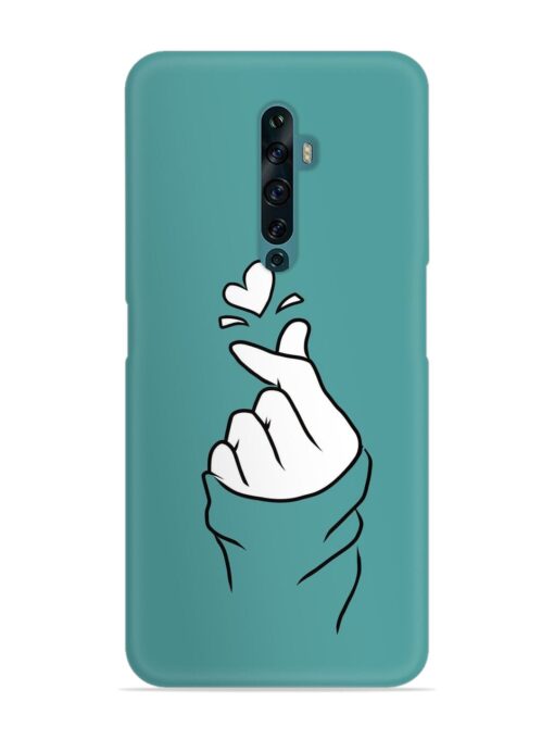 Korean Heart Sign Art Snap Case for Oppo Reno 2F Zapvi