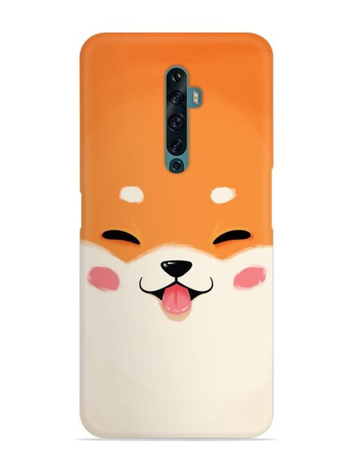 Cute Dog Face Vector Snap Case for Oppo Reno 2F Zapvi