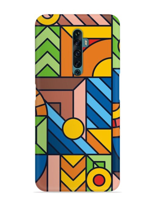 Colorful Geometric Snap Case for Oppo Reno 2F Zapvi