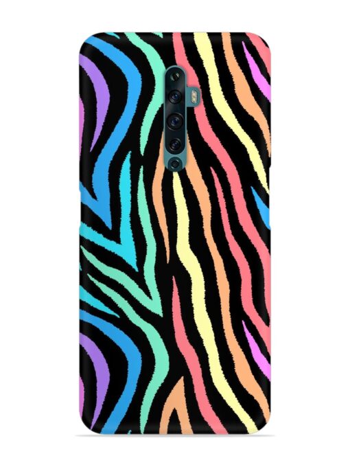 Colorful Abstract Zebra Snap Case for Oppo Reno 2F Zapvi