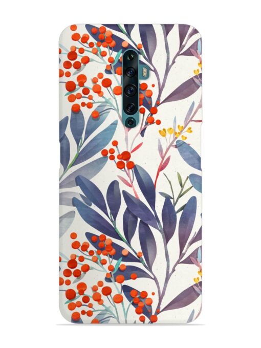 Seamless Floral Pattern Snap Case for Oppo Reno 2F Zapvi