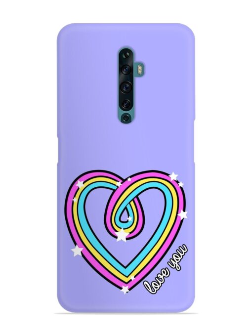 Colorful Rainbow Heart Snap Case for Oppo Reno 2F Zapvi