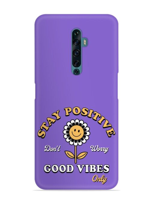 Retro Positive Flower Snap Case for Oppo Reno 2F Zapvi