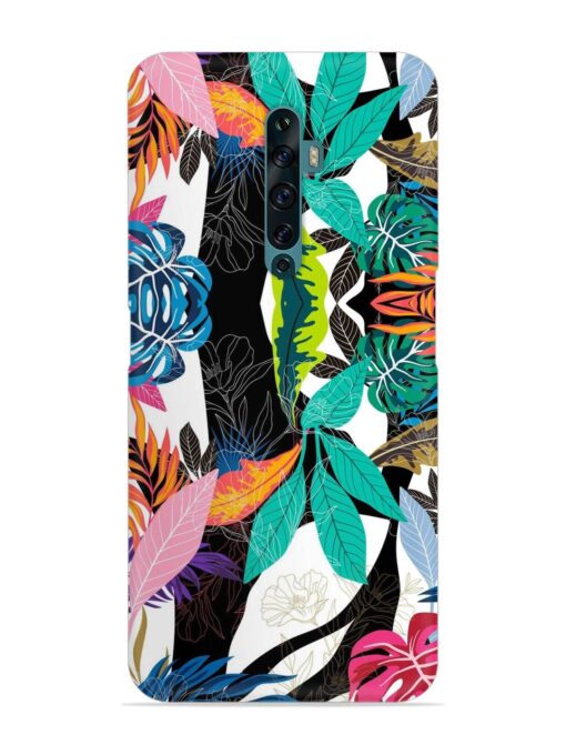 Floral Pattern Bright Snap Case for Oppo Reno 2F Zapvi