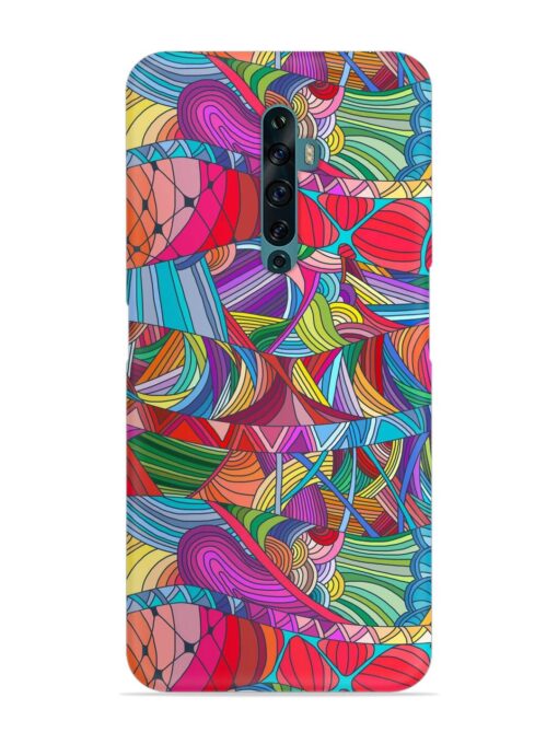 Seamless Patterns Hand Drawn Snap Case for Oppo Reno 2F Zapvi