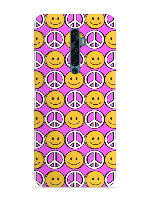 Smiley Face Peace Snap Case for Oppo Reno 2F Zapvi