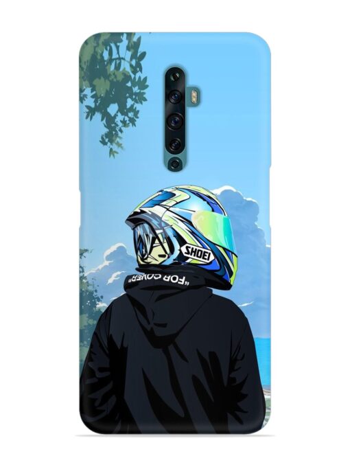 Rider With Helmet Snap Case for Oppo Reno 2F Zapvi