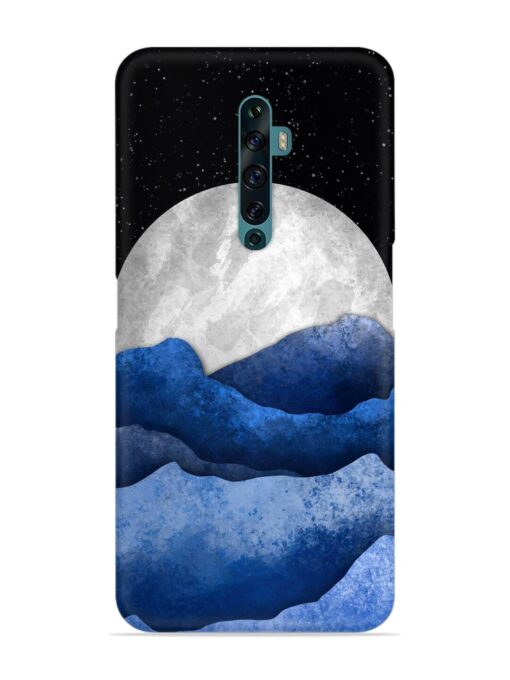 Full Moon Mountain Vector Snap Case for Oppo Reno 2F Zapvi