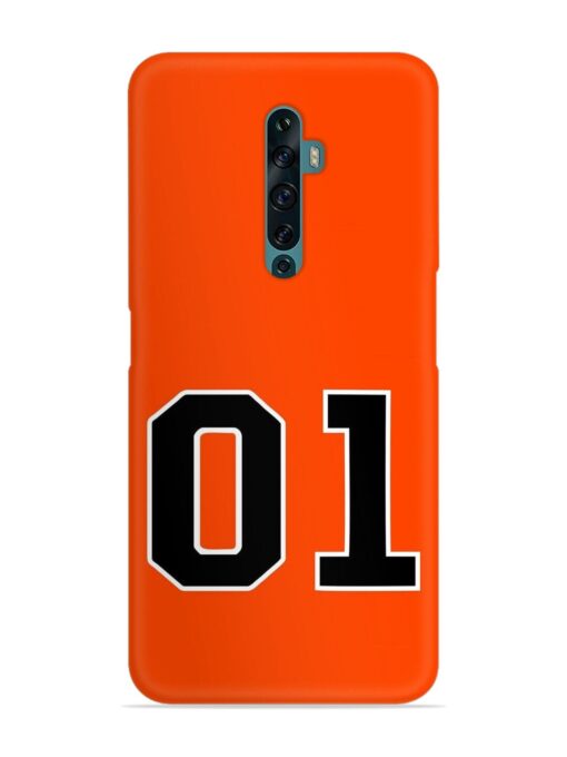 01 Number Snap Case for Oppo Reno 2F Zapvi