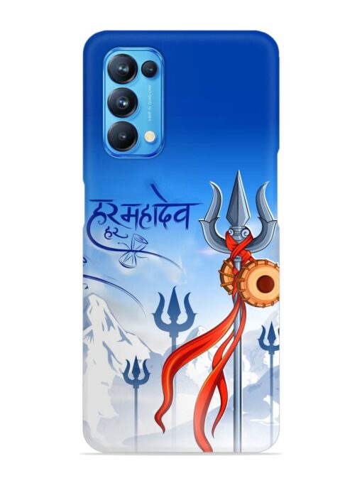 Har Har Mahadev Trishul Snap Case for Oppo Reno 5 Zapvi