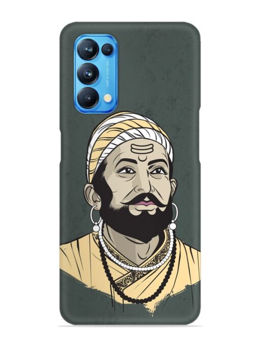 Shivaji Maharaj Vector Art Snap Case for Oppo Reno 5 Zapvi