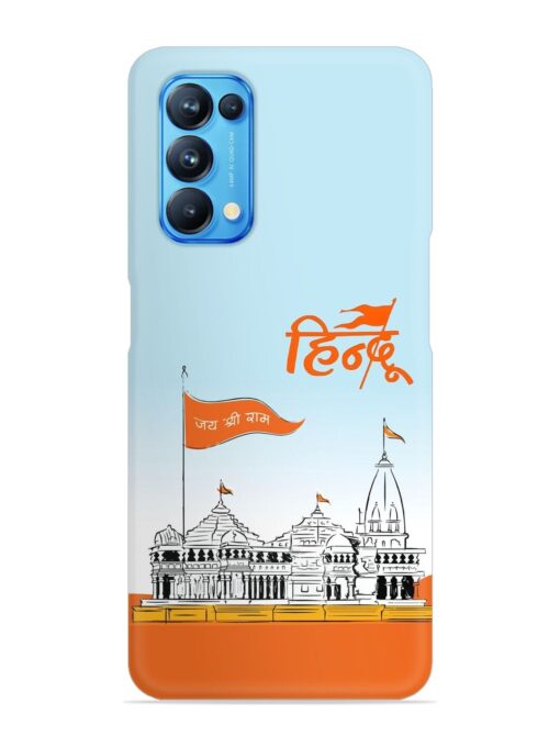 Ram Mandir Hindu Snap Case for Oppo Reno 5 Zapvi