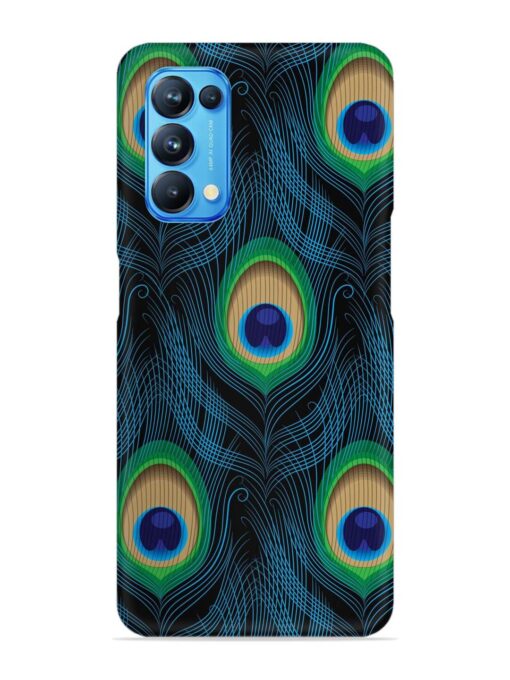 Seamless Pattern Peacock Snap Case for Oppo Reno 5 Zapvi