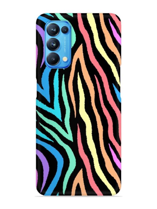 Colorful Abstract Zebra Snap Case for Oppo Reno 5 Zapvi