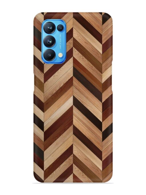 Seamless Wood Parquet Snap Case for Oppo Reno 5 Zapvi