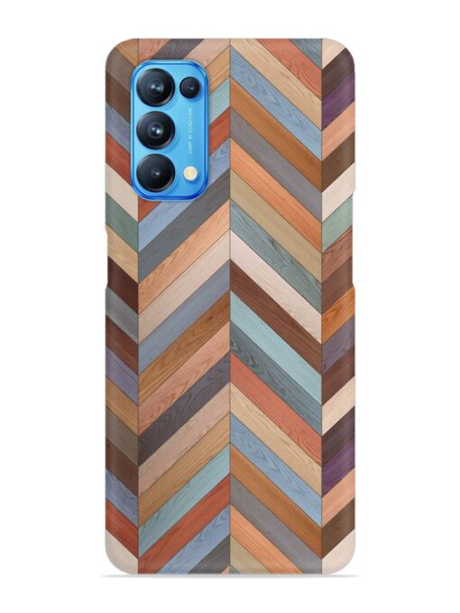 Seamless Wood Parquet Snap Case for Oppo Reno 5 Zapvi