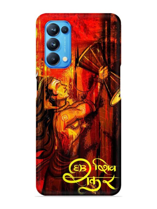 Illustration Lord Shiva Snap Case for Oppo Reno 5 Zapvi