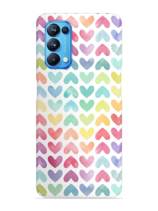 Seamless Colorful Watercolor Snap Case for Oppo Reno 5 Zapvi