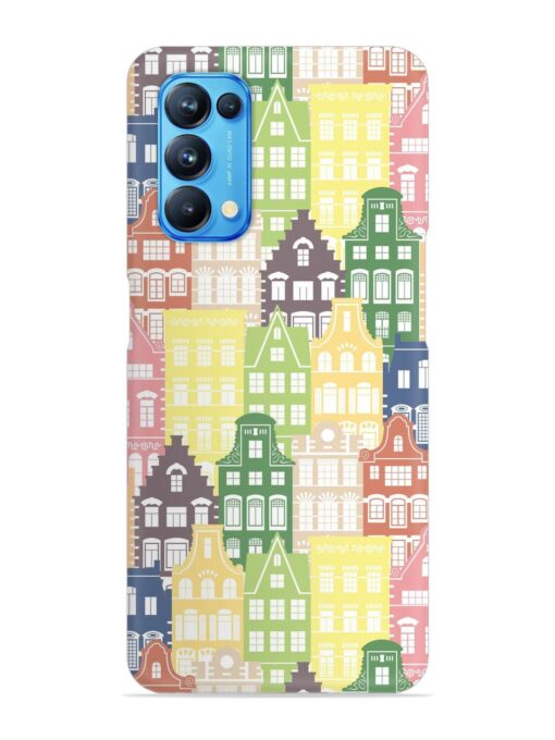 Seamless Shapes Pattern Snap Case for Oppo Reno 5 Zapvi