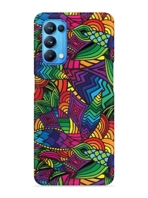 Abstract Multicolor Seamless Snap Case for Oppo Reno 5 Zapvi