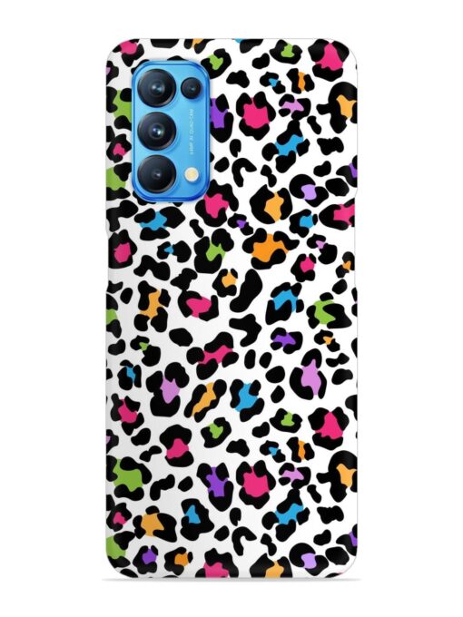 Seamless Leopard Pattern Snap Case for Oppo Reno 5 Zapvi