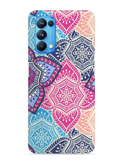 Ethnic Floral Seamless Snap Case for Oppo Reno 5 Zapvi