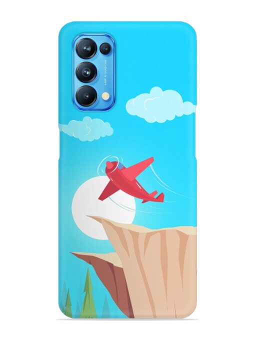 Small Planes In Flight Snap Case for Oppo Reno 5 Zapvi