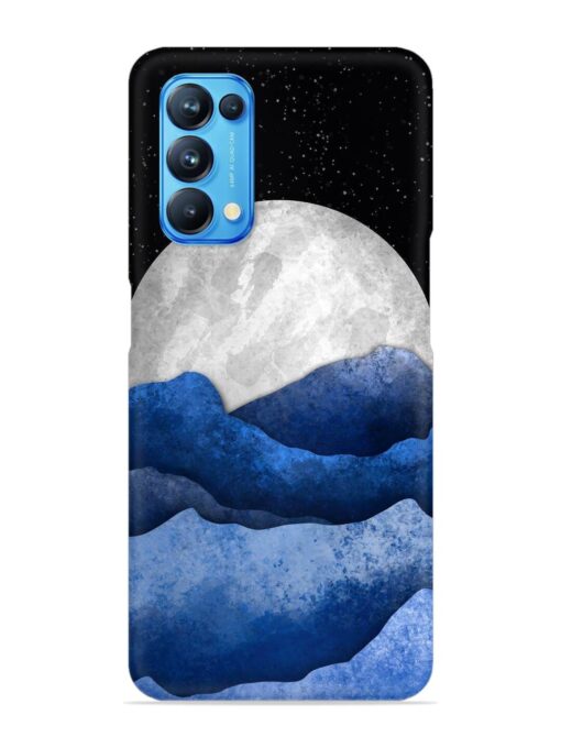 Full Moon Mountain Vector Snap Case for Oppo Reno 5 Zapvi