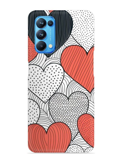 Girly Heart Seamless Snap Case for Oppo Reno 5 Zapvi