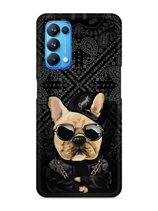 Gangsta Cool Sunglasses Dog Snap Case for Oppo Reno 5 Zapvi