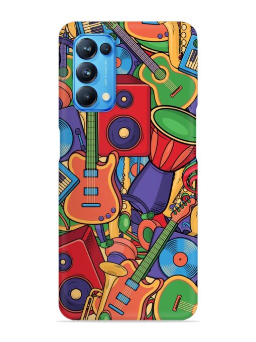 Colorful Music Art Snap Case for Oppo Reno 5 Zapvi