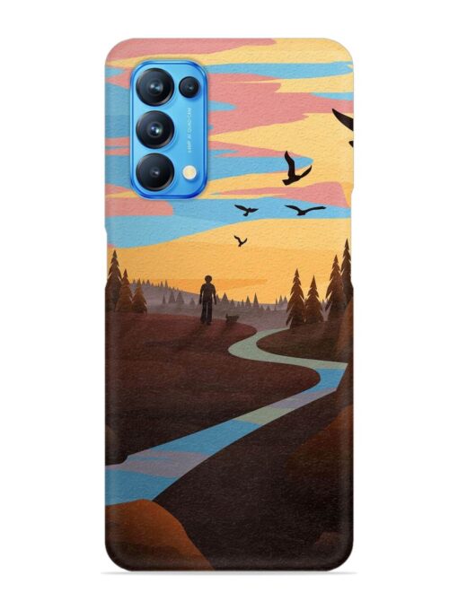 Natural Landscape Art Snap Case for Oppo Reno 5 Zapvi