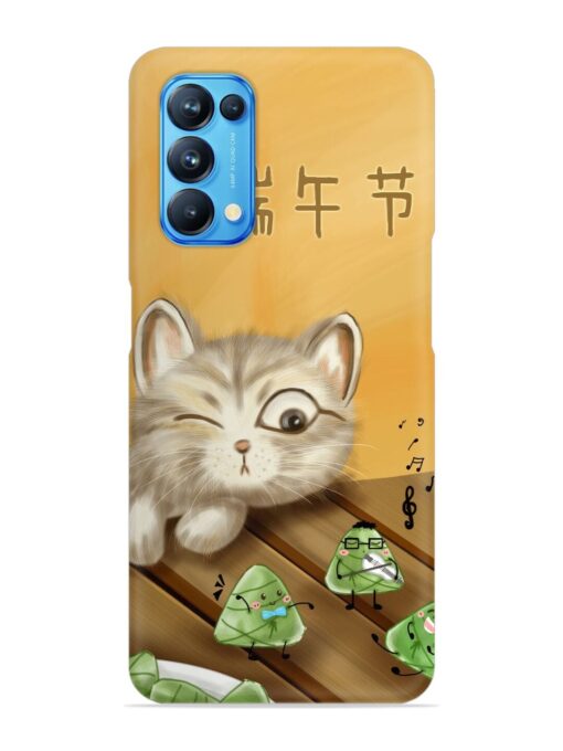 Cat Scorpion Dancing Snap Case for Oppo Reno 5 Zapvi