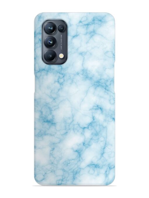 Blue White Natural Marble Snap Case for Oppo Reno 5 Pro (5G) Zapvi