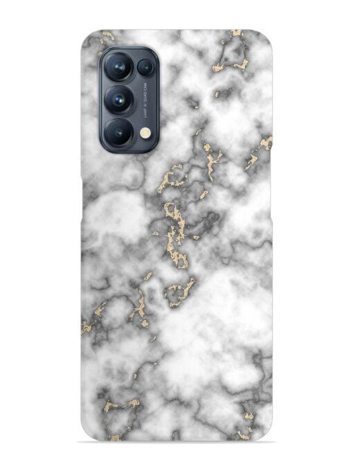 Gray And Gold Marble Snap Case for Oppo Reno 5 Pro (5G) Zapvi