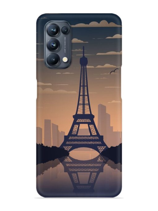 France Paris Eiffel Tower Gradient Snap Case for Oppo Reno 5 Pro (5G) Zapvi