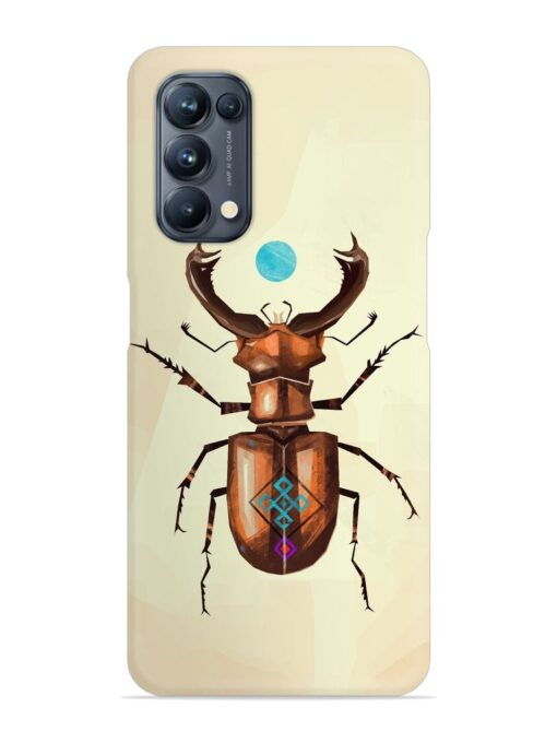 Stag Beetle Vector Snap Case for Oppo Reno 5 Pro (5G) Zapvi