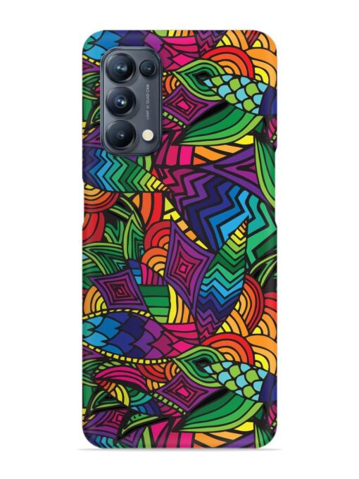 Abstract Multicolor Seamless Snap Case for Oppo Reno 5 Pro (5G) Zapvi