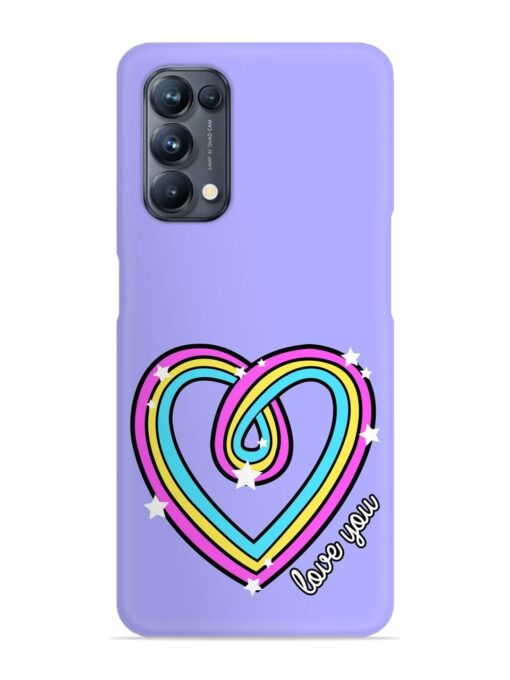 Colorful Rainbow Heart Snap Case for Oppo Reno 5 Pro (5G) Zapvi