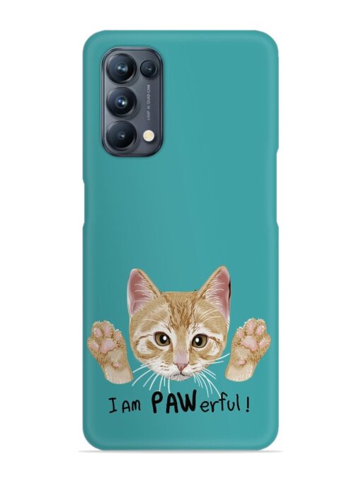 Typography Slogan Cat Snap Case for Oppo Reno 5 Pro (5G) Zapvi