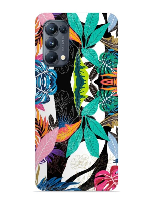 Floral Pattern Bright Snap Case for Oppo Reno 5 Pro (5G) Zapvi