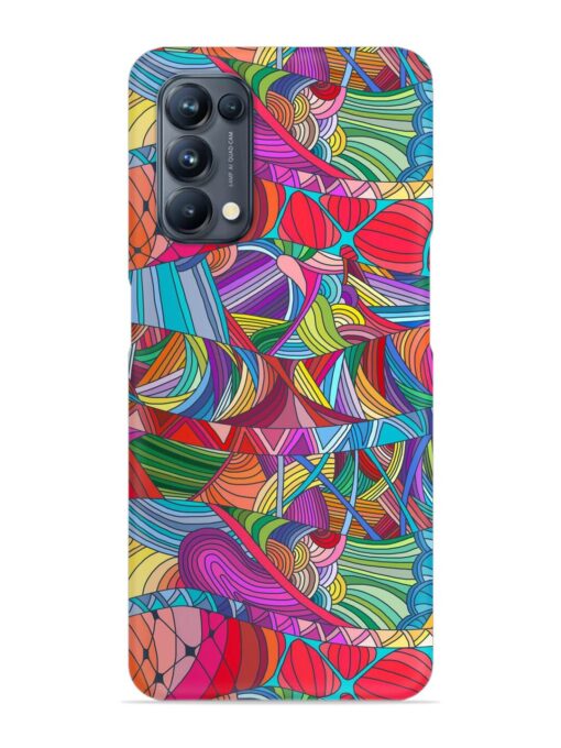 Seamless Patterns Hand Drawn Snap Case for Oppo Reno 5 Pro (5G) Zapvi