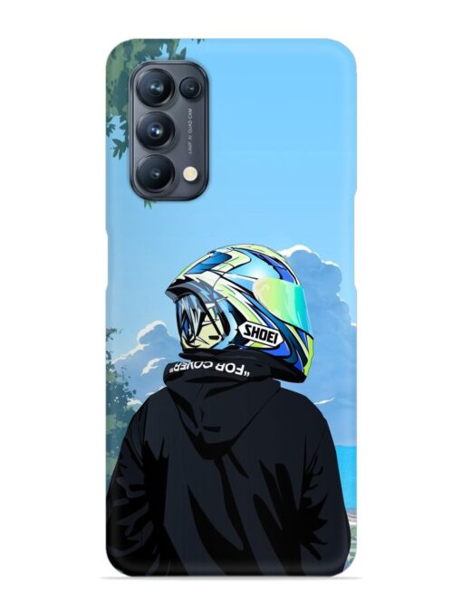 Rider With Helmet Snap Case for Oppo Reno 5 Pro (5G) Zapvi