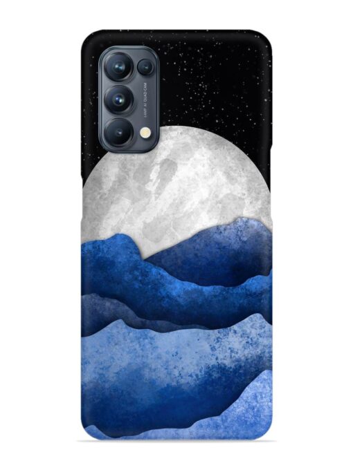 Full Moon Mountain Vector Snap Case for Oppo Reno 5 Pro (5G) Zapvi