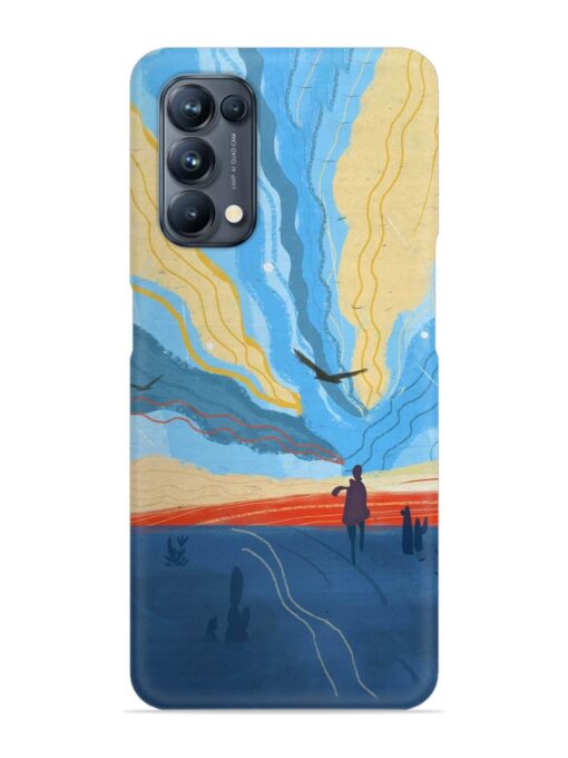 Minimal Abstract Landscape Snap Case for Oppo Reno 5 Pro (5G) Zapvi