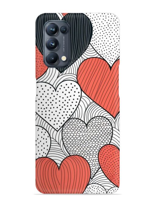 Girly Heart Seamless Snap Case for Oppo Reno 5 Pro (5G) Zapvi